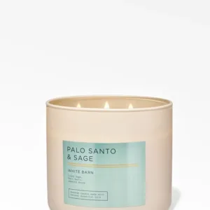 Bath & Body Works Palo Santo & Sage Vela 3 Mechas