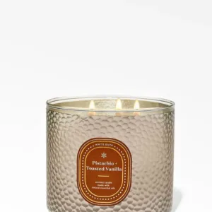 Bath & Body Works Pistachio & Toasted Vanilla Vela 3 Mechas