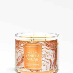 Bath & Body Works Warm Vanilla Sugar Vela 3 Mechas