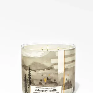 Bath & Body Works Mahogany Vanilla Vela 3 Mechas