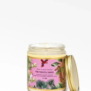 Bath & Body Works Pink Pineapple Sunrise Vela 1 Mecha