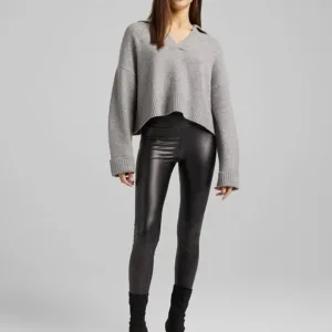 Bershka leggings en cuerina