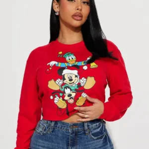 Fashion Nova Mickeys Holiday With Friends Sweater