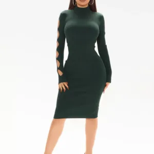 Fashion Nova There For You Sweater Midi Dress