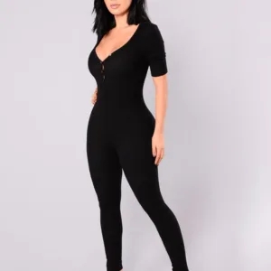 Fashion Nova Fast Love Henley Jumpsuit