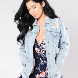 Fashion Nova Stereo Love Denim Jacket