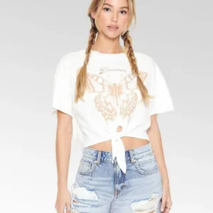 Forever 21 | Butterfly Graphic Cropped T-Shirt