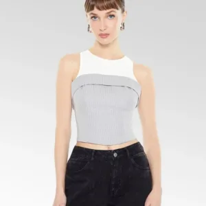 Forever 21 | Pinstriped Combo Crop Top