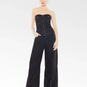 Forever 21 | Mineral Wash Wide-Leg Jeans