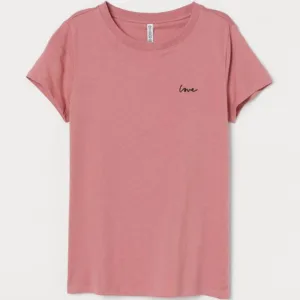 H&M Pink Love T-Shirt