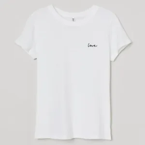 H&M | White Love T-Shirt