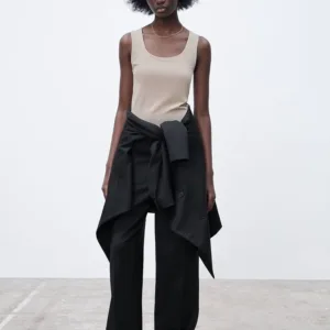 Zara Top Elástica Tirante Ancho