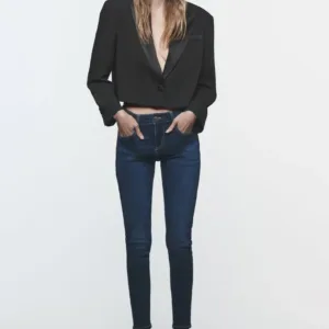 Zara Z1975 Jeans Skinny Tiro Medio